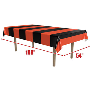 Orange & Black Stripes Tablecover