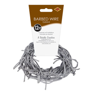 Halloween Party Supplies: Silver Barbed Wire Garland