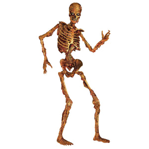 Halloween Jointed Skeleton- Orange - Bulk 12 Pack