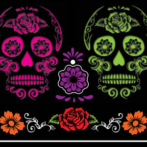 Day Of The Dead Tablecover, party supplies, decorations, The Beistle Company, Day of the Dead, Bulk, Holiday Party Supplies, Day of the Dead Decorations