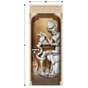 Beistle Mummy Restroom Door Cover (Pack of 12) - Halloween Party Decorations, Halloween Party Hanging Decorations