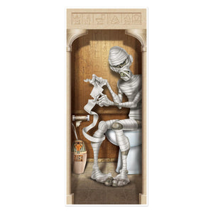 Halloween Mummy Restroom Door Cover - Bulk 12 Pack