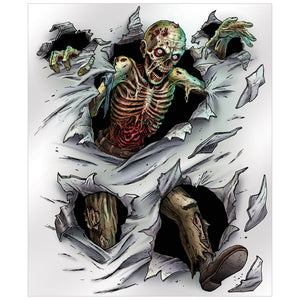 Halloween Zombie Insta-Mural Decoration - Bulk 6 Pack