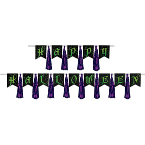 Happy Halloween Tassel Streamer - Bulk 12 Pack