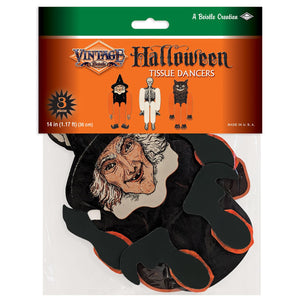 Bulk Vintage Halloween Tissue Dancers (Case of 36) by Beistle