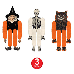 Bulk Vintage Halloween Tissue Dancers (Case of 36) by Beistle