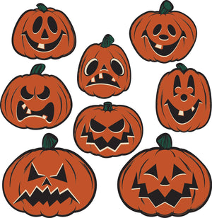 Vintage Halloween Pumpkin Cutouts - Bulk 96 Pack