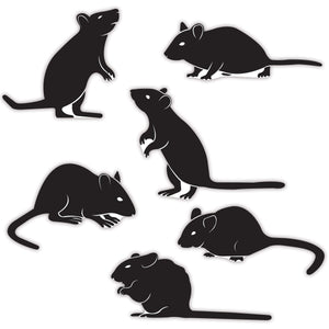 Mice Silhouettes printed 2 sides - Bulk/72 Silhouettes