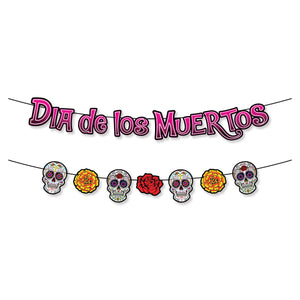 Dia De Los Muertos Streamer Set - Bulk 12 Pack