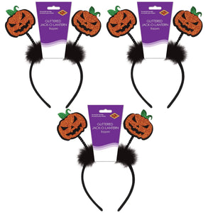 Bulk Glittered Jack-O-Lantern Boppers (Case of 12) by Beistle