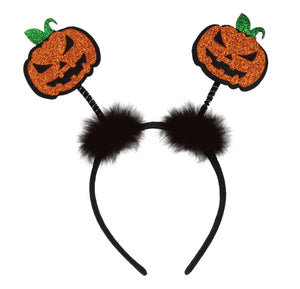 Halloween Glittered Jack-O-Lantern Boppers - Bulk 12 Pack