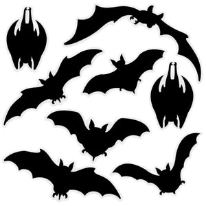 Halloween Bat Silhouette Clings - Bulk/12 Cling Sheets