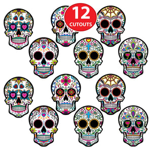 Beistle Day of the Dead Sugar Skull Cutouts