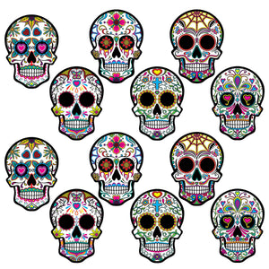 Beistle Day of the Dead Sugar Skull Cutouts