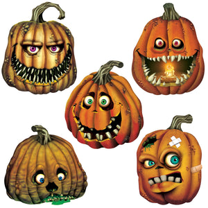 Halloween Creepy Jack-O-Lantern Cutouts - Bulk/60 Cutouts