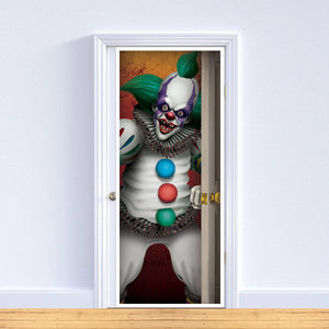 Beistle Creepy Clown Door Cover