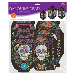 Bulk Foil Day Of The Dead Paper Lanterns (Case of 36) by Beistle