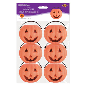 Beistle Plastic Miniature Pumpkin Buckets