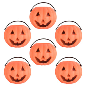 Halloween Plastic Miniature Pumpkin Buckets - Bulk/72 Buckets