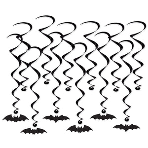 Bat Silhouette Whirls - Bulk 72 Pack