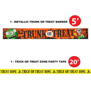 Beistle Trunk Or Treat Party Box - 21 Pieces - Halloween Decorating Kit