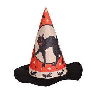 Vintage Halloween Felt Witch Hat - Bulk 12 Pack