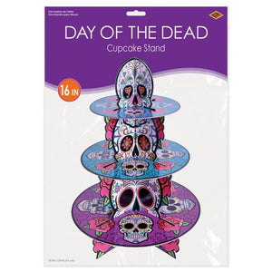 Beistle Bulk Day Of The Dead Cupcake Stand - 12 Stand-Ups