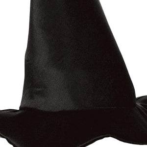 Bulk Halloween Party Satin-Soft Black Witch Hat (Case of 12) by Beistle