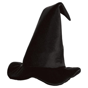 Bulk Halloween Party Satin-Soft Black Witch Hat (Case of 12) by Beistle