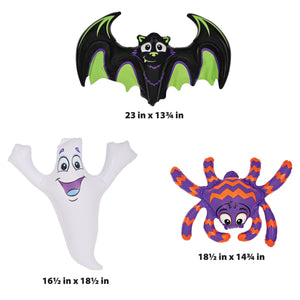 Beistle Inflatable Bat, Ghost & Spider