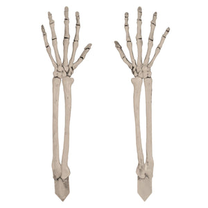 Halloween Plastic Skeleton Hand Yard Stakes - Bulk 24 Pack