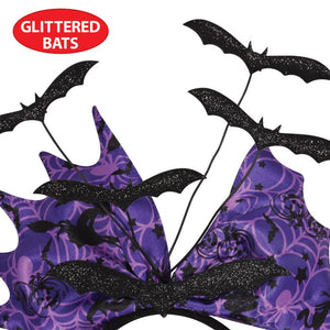 Beistle Bulk Glittered Bat Headband - 12 Pack