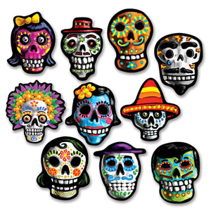 Mini Day Of The Dead Cutouts - Bulk 240 Pack