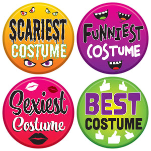 Halloween Costume Buttons - Bulk 48 Pack