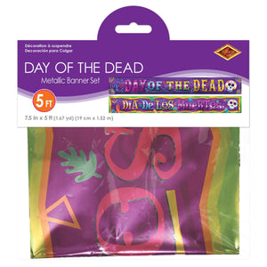 Beistle Day Of The Dead Metallic Banner Set