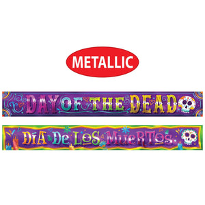 Beistle Day Of The Dead Metallic Banner Set