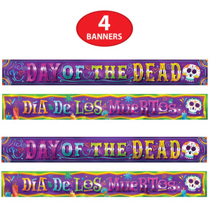 Beistle Day Of The Dead Metallic Banner Set