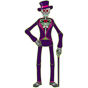 Jointed Day Of The Dead Male Skeleton - Bulk 12 Pack