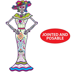 Beistle Jointed Day Of The Dead Female Skeleton