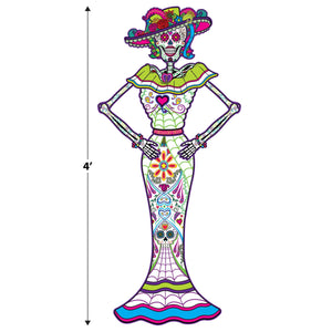 Beistle Jointed Day Of The Dead Female Skeleton