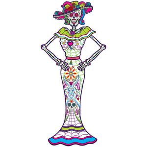 Jointed Day Of The Dead Female Skeleton - Bulk 12 Pack