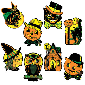 Packaged Vintage Halloween Cutouts - Bulk 96 Pack