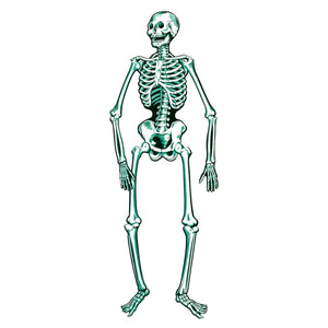 Halloween Jointed Skeleton- Blue and White - Bulk 12 Pack