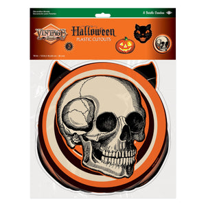 Beistle Plastic Vintage Halloween Cutouts - Indoor/Outdoor Use - 10-inch to 12-inch Sizes - Pack of 3