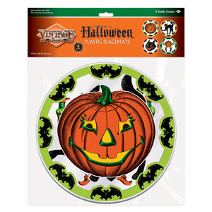 Beistle Plastic Vintage Halloween Round Placemats