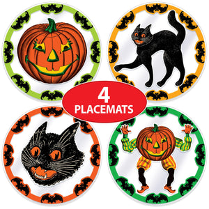 Beistle Plastic Vintage Halloween Round Placemats