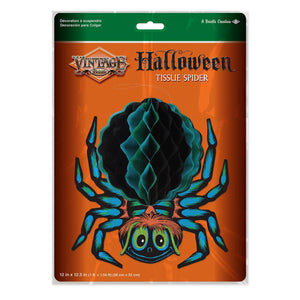 Bulk Vintage Halloween Tissue Spider (Case of 12) by Beistle