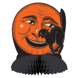 Vintage Halloween Cat/Moon Centerpiece - Bulk 12 Pack