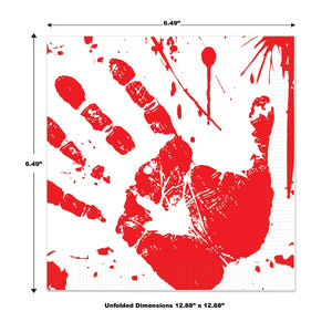 Bloody Handprints Luncheon Napkins