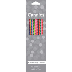 Bulk Pack of 60 Party Candle Two Tone, 8"